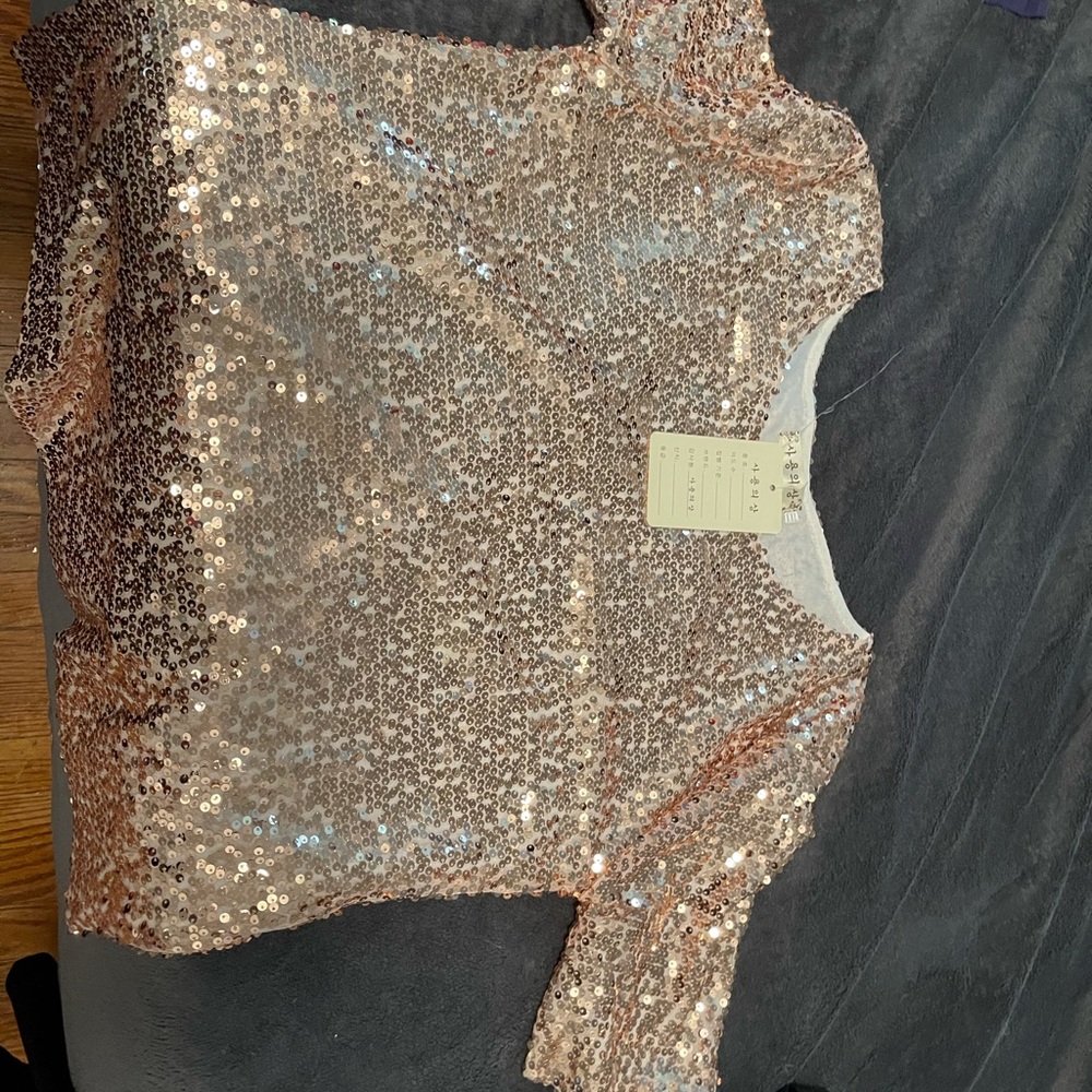 Gold sequin top